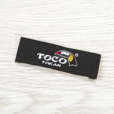 China Minimum Order Quantity Viable Custom Cotton Apparel Care Silk Screen Brand Label Woven Custom Trademark Woven Neck Label for sale