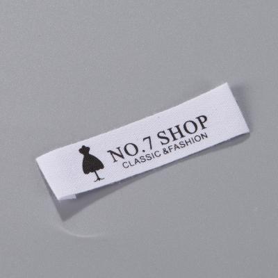 China Logo Garment Sticker Clothing Woven Private Label Washable Custom Apparel Woven Labels For Apparel Label for sale