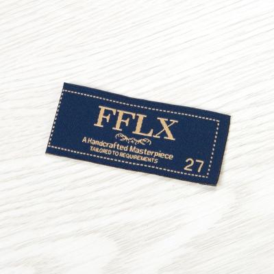 China Sustainable Printing Factory Customized Logo Luxury Satin Woven Cotton Label For Garment for sale