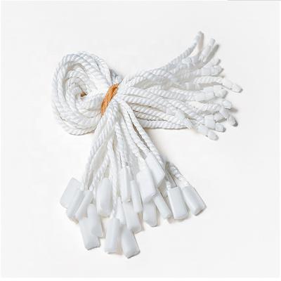 China Viable wholesale custom single insert white cotton cotton factory plastic clothing hanging tag rope granulesealed twine for sale