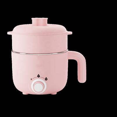 China Easily Cleaned Stainless Steel 1.5L Dormitory Boiled Pot Mini Small Power Electric Cooker Hot Student Rice Cooker Pot for sale