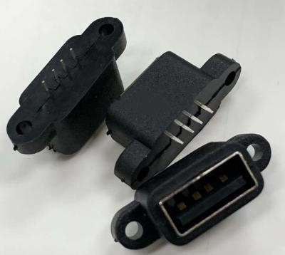 China Professional PCB Manufacturer Waterproof Type USB 2.0 A Female Vertical DIP IP67 Connector for sale