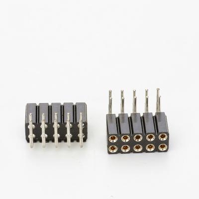 China Professional LED Manufacturer 2.0MM Pitch 2x5P Female Round Pin Right Angle DIP Connector for sale