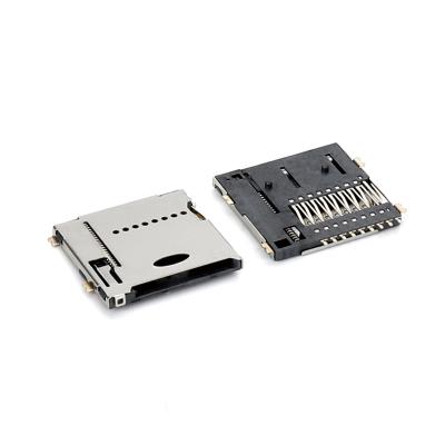 China Micro SD Card 9P SMT Female Connector Hard Disk Drive Professional Manufacturer for sale