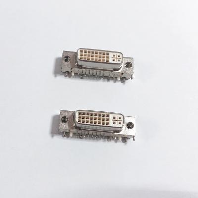 China High Quality Slim NY66 DVI 24+5P DIP Female Right Angle Connector With Shield Case for sale