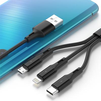 China 3 In 1 Mobile Phone USB Charging Cable Suitable Charger Cable USB Type-C Data Cable for sale