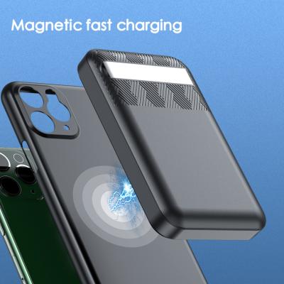 China magnetic 10000mAh Mini Power Bank PD Fast Charge Mini wireless Power Bank for sale