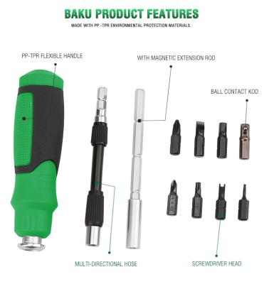 China BAKU cellphone mobile phone repair tools set brand new ba-3038 insulated flat head screwdriver professional with high quality for sale