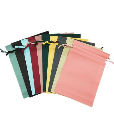 China Recyclable EVA Frosted Plastic Small Promotion Gift Bag Storage Bag Cotton Drawstring Pouch Recyclable Custom Printing Bags for sale