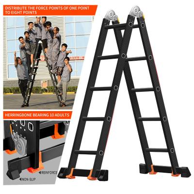 China Hot Selling Multifunctional Folding Ladder Folding Ladder Home Lightweight Aluminum Ladder for sale