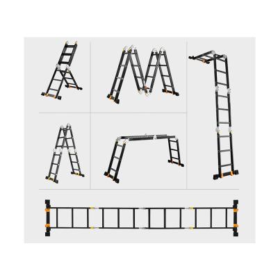 China Folding ladders factory direct sales universal high quality four-section folding ladder portable herringbone ladder for sale