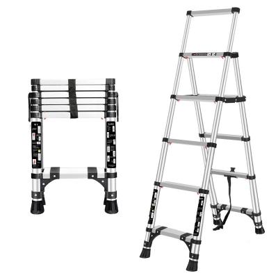 China Telescopic Ladders Wholesale Multi-Stage Fishbone Ladder Portable Retractable Aluminum Ladder Ladder for sale