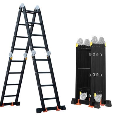 China High quality home portable multifunctional folding ladder four sections folding ladders for sale