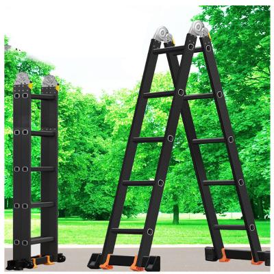 China Folding Ladders Household Fishbone Scale Aluminum Alloy Thickened High Quality Fishbone Ladder for sale