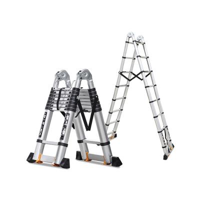 China Factory direct sales telescopic ladders thickened retractable portable aluminum alloy indoor and outdoor home straight ladder for sale