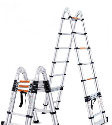 China Cheapest Steel Folding Ladder Household Step Ladder Multifunctional Telescopic Ladder Aluminum Alloy Folding Ladders for sale