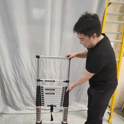 China Folding ladders highly recommended Lu alloy is strong and durable, the most superb portable telescopic ladder for sale