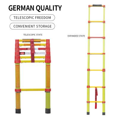 China Insulation Ladders Yellow Engineering Ladder Straight Retractable Portable Safety Single Upright Ladder for sale