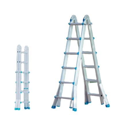 China Telescopic Ladders Thickened Dual Use Aluminum Alloy Common Ladder Herringbone Straight Ladder for sale