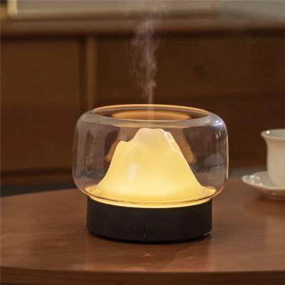 China Household New Arrivals Portable Ultrasonic Cool Mist Aroma Diffuser 400ml Mountain View Air Humidifier for sale