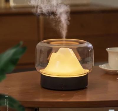 China 2022 Hot Selling Household Snow Mountain Ultrasonic Humidifier 400ml Cool Mist Portable Ultrasonic Air Oil Aroma Diffuser for sale