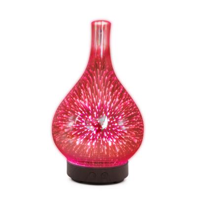 China Glass Household 3D Humidifier Essential Oil Diffuser With Colorful LED Aroma Diffuser for sale