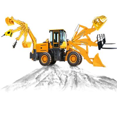 China China Manufacturer Small 1 Tons Feeder Backhoe Loader Loading Excavator With Break Hammer 4x4 for sale