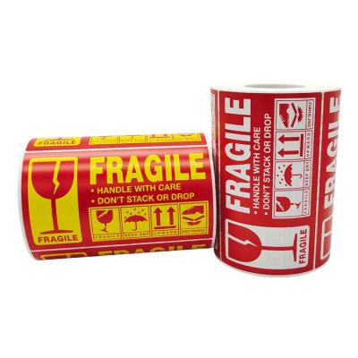 China Waterproof Wholesale Low Price Fragile Sticker Label Round Label Stickers Custom Thank You Label Sticker Roll for sale