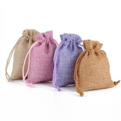 China Jute Natrual Factory Velvet Canvas Pouch Drawstring Burlap Sack Custom Direct Custom Sack Different Colors for sale