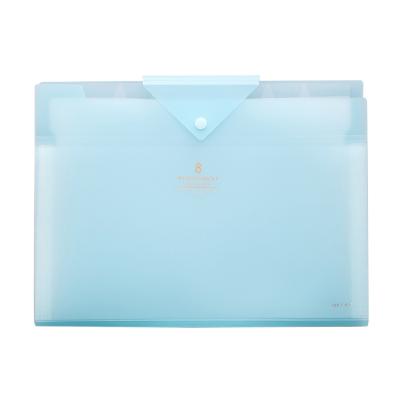 China Office Folder Bags Wholesale PVC Bag Document Folder Office And School Portable Folder With Snap Button for sale