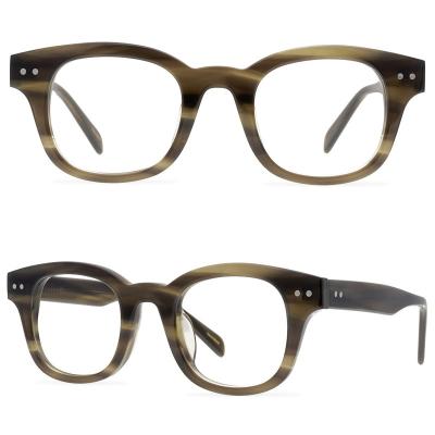 China European and American Retro Acetate Eyewear Men's Flat Frame Glasses Large , Thick Acetate Frame Glasses for sale