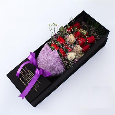 China Recycled Materials Cheap Paper Box Packaging Luxury Custom Gift Flower Box With Window for sale