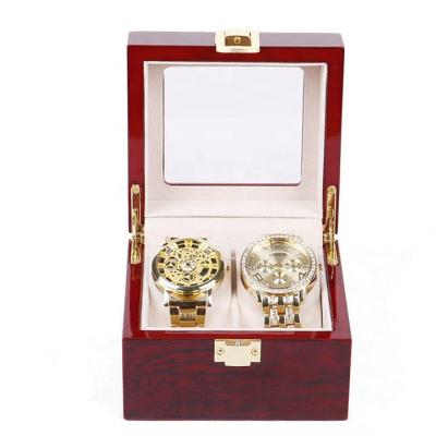 China High Quality Luxury Representative Lacquer Painting Wooden Watch Case, Double Watch Box For Man for sale