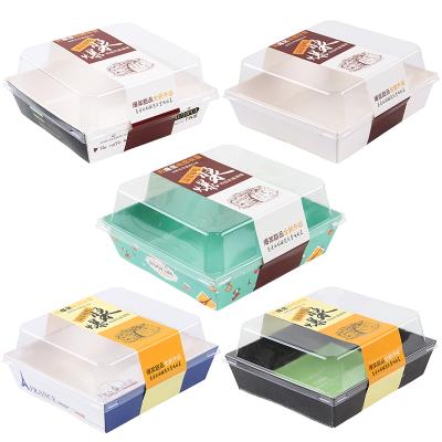 China Food Grade Recyclable Disposable Clear Plastic Sushi Packaging Box / Container for sale