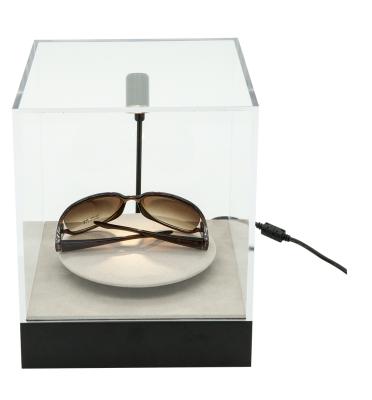 China 2021 fashion glass display sunglasses display stand, eyewear display stand with LED light for sale