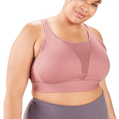 China Breathable Plus Size Yoga Tops Sports Bra Lift Up Custom Crop Top Women Yoga Tops Ladies Gym Wear With Back Closure for sale