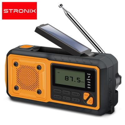 China PORTABLE Stronix Hand-Cranked Rechargeable Outdoor Portable Solar Flashlight Radio for sale