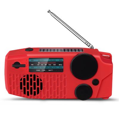 China PORTABLE Stronix Solar Panel Emergency Radio Hand Crank Solar Radio Flashlight for sale