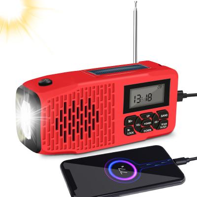 China PORTABLE Portable Dynamo 4-In-1 Radio Flashlight Hand Crank Self Powered Radio for sale