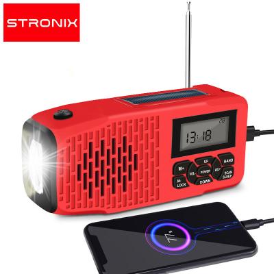 China PORTABLE Stronix Solar Panel Emergency Am/Fm Weather Radio With Mobile Powerbank for sale