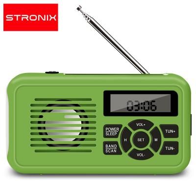 China PORTABLE Stronix Solar Hand Crank Emergency Radio With Display Manufacturer for sale