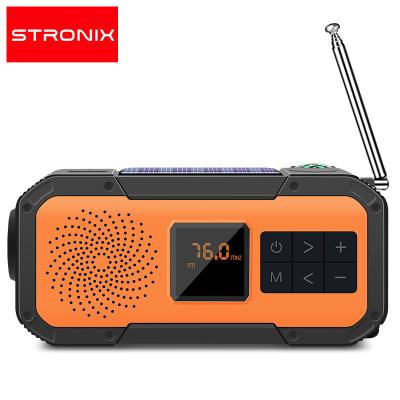 China PORTABLE Stronix Emergency Mini Portable Am Fm Radio with Hand Crank & Solar Charging for sale