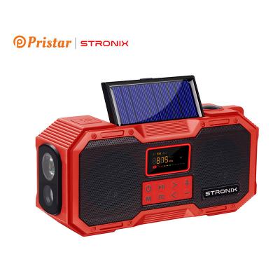 China PORTABLE Stronix Emergency Flashlight Radio Hand Crank Solar Survival Radio Weather Radio for Reading Lamp for sale