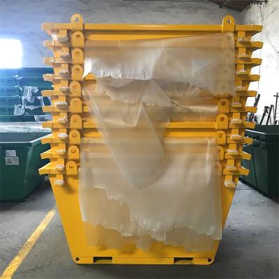 China Heavy Duty 3M Solid Waste Color Coded Crane Lift Jump Trash Can for sale