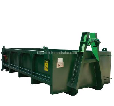 China Solid Waste 18CBM waste management waste recycling stackable hook lift bin customized hook lift container for sale