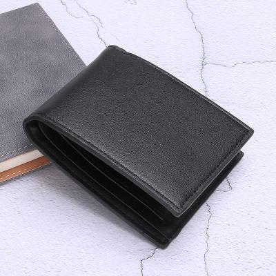 China 2021 Popular Wholesale Price RFID Wallet Custom Logo Men's PU Leather Wallets 2021 Popular Thin Wallet for Men for sale