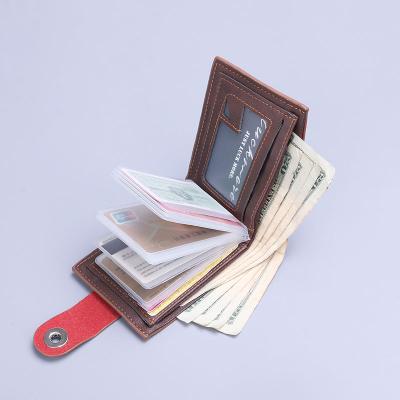 China Wholesale Men's Low Price PU Wallet Card Holder Transparent Wallet Anti-theft Card Holder Wallet for sale