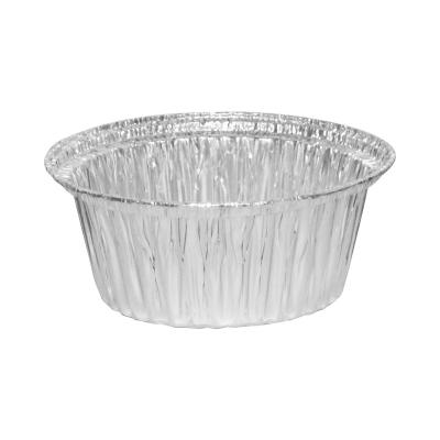 China Food Grade Eco-friendly 5 Inch Round Aluminum Foil Container Cupcake Round Aluminum Foil Container With Lid for sale