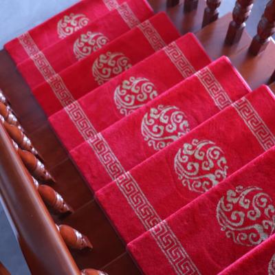 China Good Quality Carpets And Blankets Living Room Floor Stair Mat Style Washable Luxurious Polypropylene Fiber Red Wedding for sale