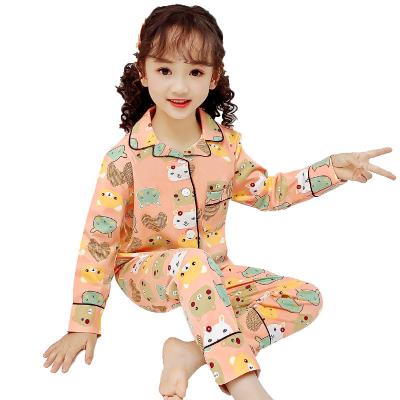 China Wholesale Washable Children's Pajamas Set Spring New Girls' Cartoon Two-Piece Pajamas Home Suit for sale